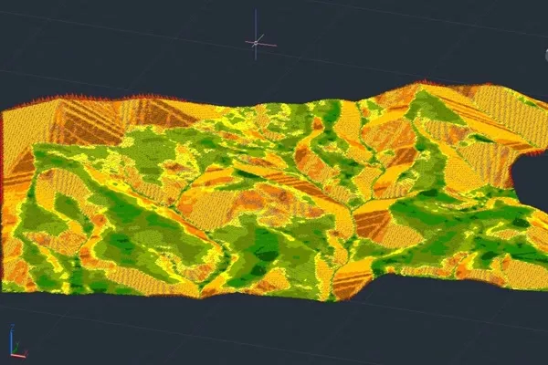 Solar layout optimized for real terrain